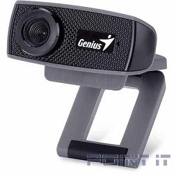 Genius FaceCam 1000X Black {720p HD, универсальное крепление, микрофон, USB} [32200223101]