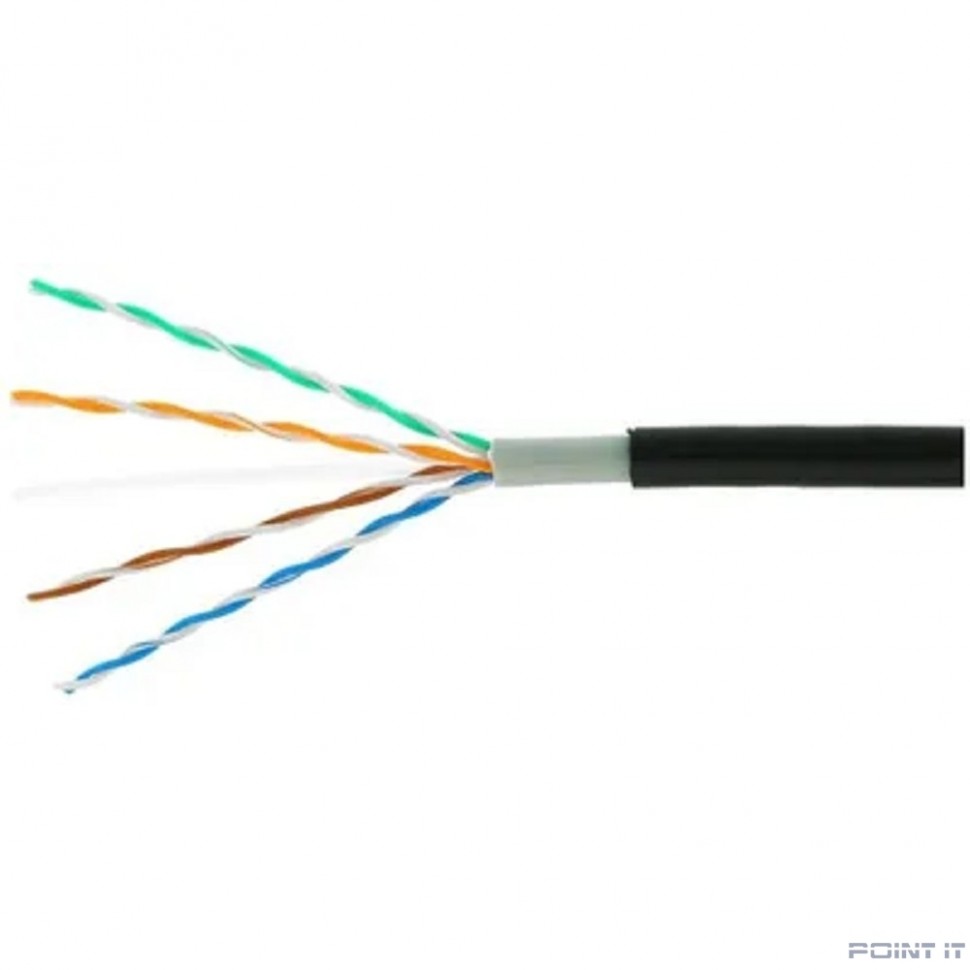Cablexpert [UPC-5051E-4-CU-OUT] Кабель Cablexpert (RU) UTP outdoor 4x2x0.51, медный, кат.5e, однож., 305м, box, черный