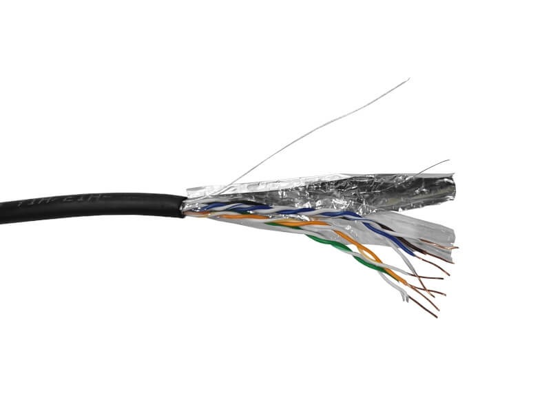 Кабель FTP4 cat.5е, одножильный, 305м, Cu, наружный, Проходит Fluke тест, черный, NETKO Optima Gold