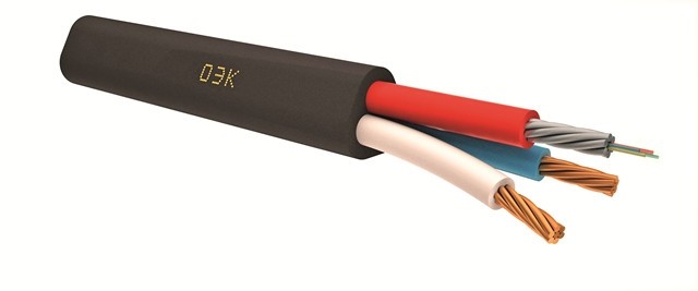 ОЭК-НУ-(03нг(А)-LS-4Е2-3,5кН)+2х2,5) Кабель опто-электрический (комбинированный) 4 волокна 9/125 мкм, броня из 6 проволок 2,45мм