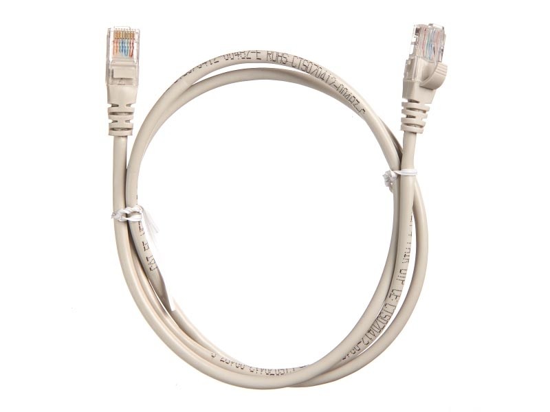 !Патч-корд UTP4 cat.5e, 1.0м, ВС серый литой ЗАКАЗ