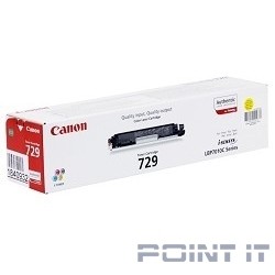 Canon Cartridge 729Y 4367B002 Тонер картридж для LBP 7010C, Желтый, 1000стр. (GR)