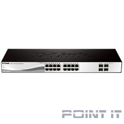 D-Link DGS-1210-20/ME/B1A Управляемый L2 коммутатор с 16 портами 10/100/1000Base-T и 4 портами 1000Base-X SFP