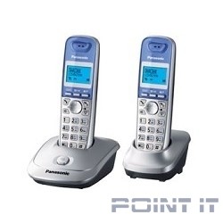 Panasonic KX-TG2512RUS (серебристый) {Доп трубка в комплекте,АОН, Caller ID,спикерфон на трубке,полифония}
