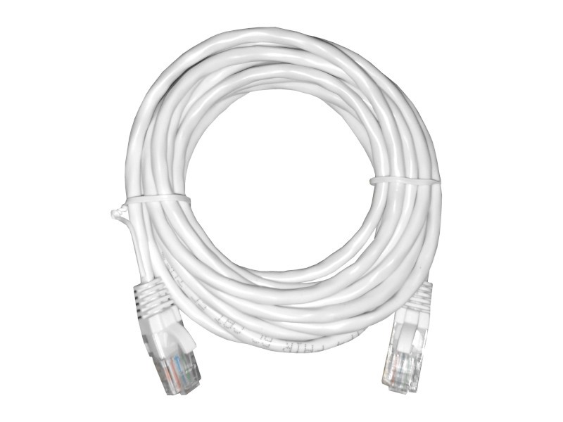 Патч-корд UTP4 cat 5e, 3,0м, ВС, LSZH, белый, литой коннектор NETKO Optima