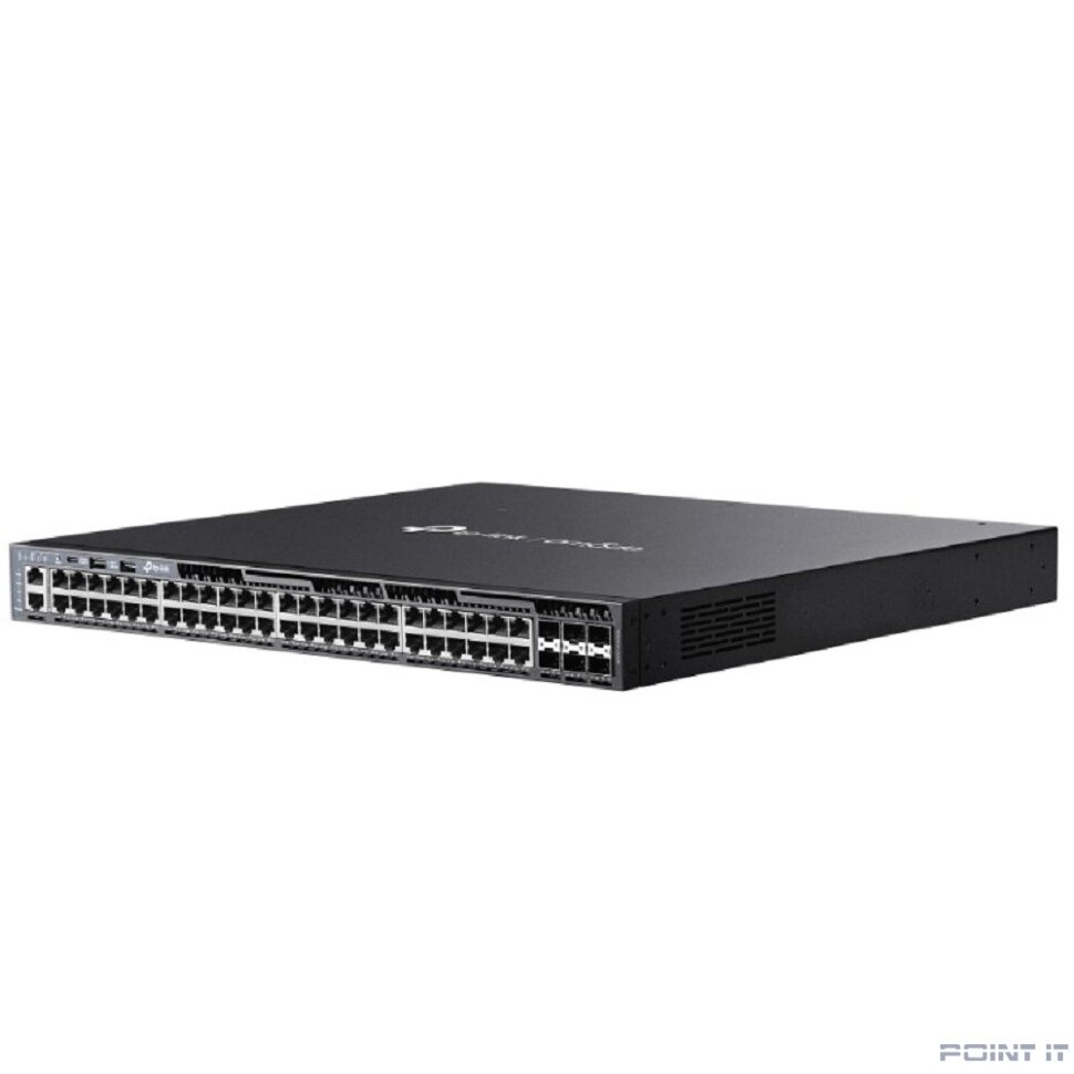 TP-Link SG6654XHP Стекируемый управляемый коммутатор 3-го уровня Omada с 48 гигабитными портами PoE+ и 6 портами SFP+