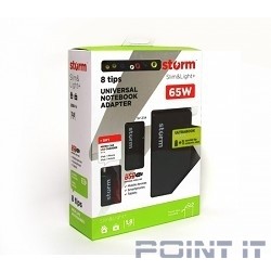Адаптер для ноутбуков Storm SLU65/SLU65+, 65W, USB(2.1A), slim design + micro charger USB (MCM1)