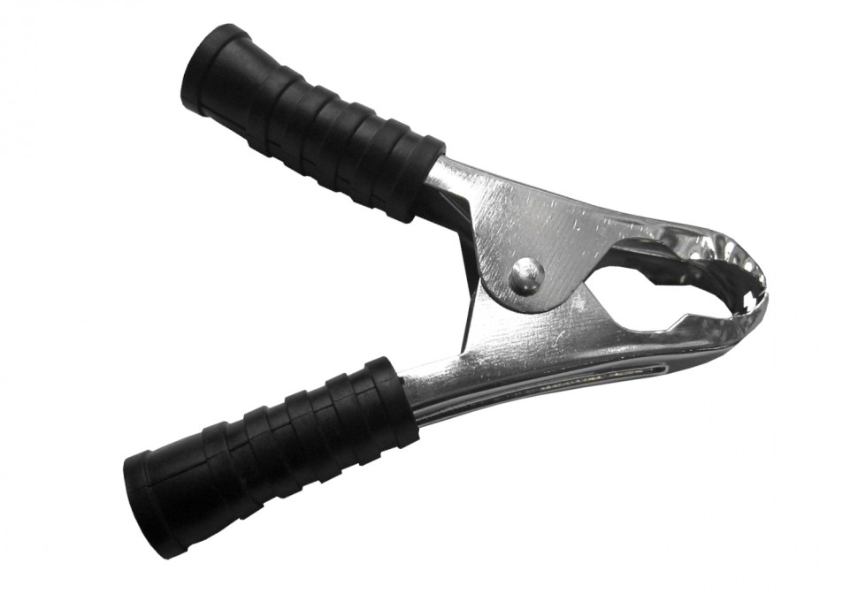 Зажим крокодил, 100A, черный, L=108±5мм, NETKO Optima