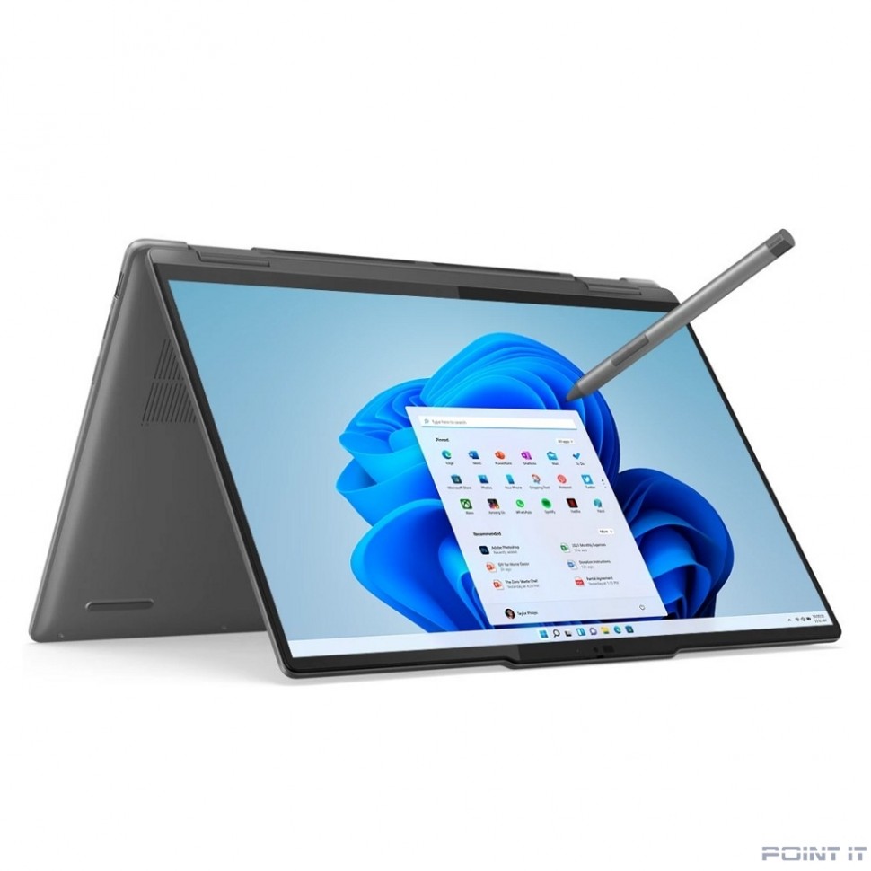 Ноутбук Lenovo Yoga 7 2-in-1 14IML9 [83DJ0096RU] Grey 14" {WUXGA (1920x1200) OLED TS 400nits Ultra 7 155H(1.4Ghz)/16Gb/1Tb SSD/Win11H/+Pen/360/металл}