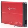 Gembird EE2-U3S-2-R Внешний корпус 2.5" Gembird EE2-U3S-2 ,  красный, USB 3.0, SATA