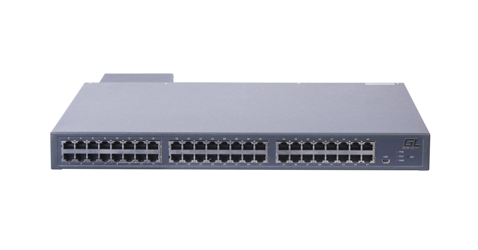 Управляемый коммутатор L3 POE GIGALINK 48 BASE-TX 10/1001000Mb/s POE, 8* 1/10G SFP+, 1 Console MiniUSB. 2 слота блоков питания, 1U 19" бюджет PoE 800W, 220V,