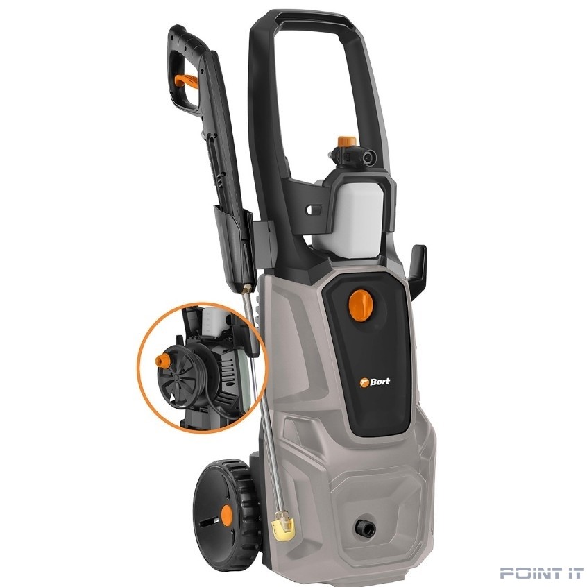 Bort KEX-2700-R Мойка высокого давления [93416145] { 2500 Вт, максимальное давление 190 бар, рабочее давление 150 бар, 8 л/мин, 19.4 кг, набор аксессуаров 11 шт }