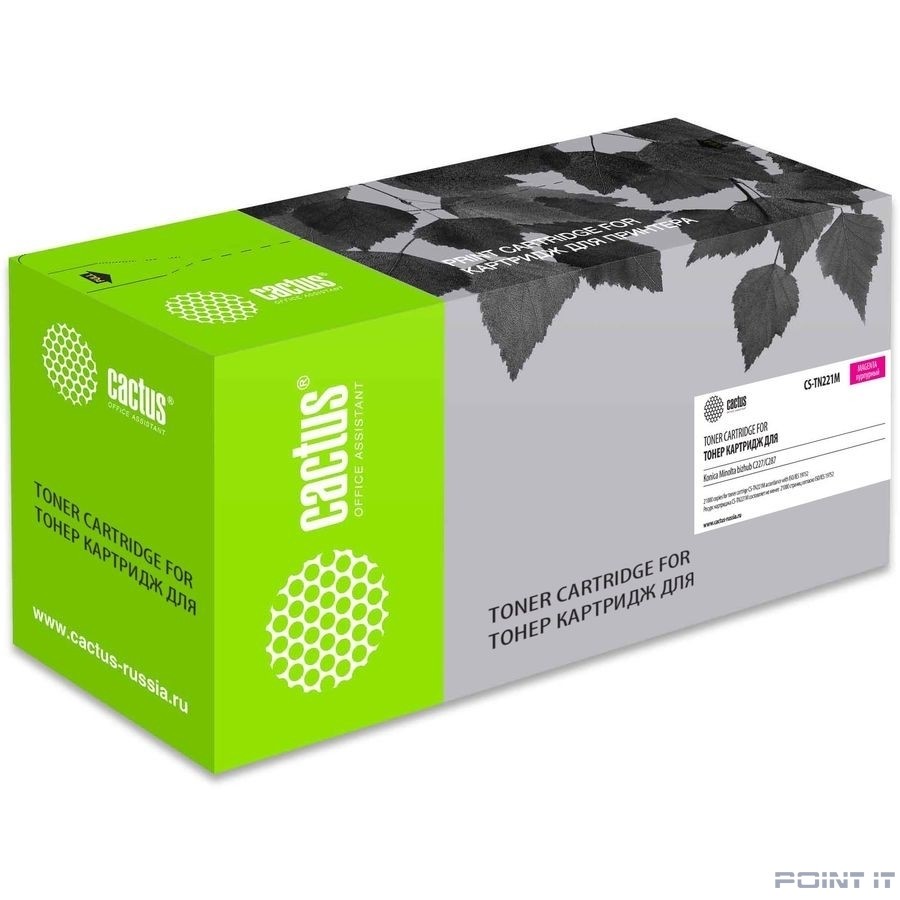 Картридж лазерный Cactus CS-TN221M пурпурный (21000стр.) для Konica Minolta bizhub C227/C287