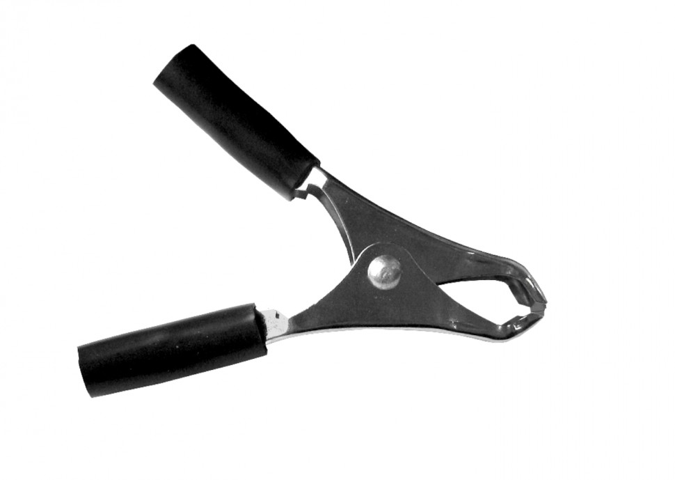 Зажим крокодил, 10A, черный, L=53±5мм, NETKO Optima