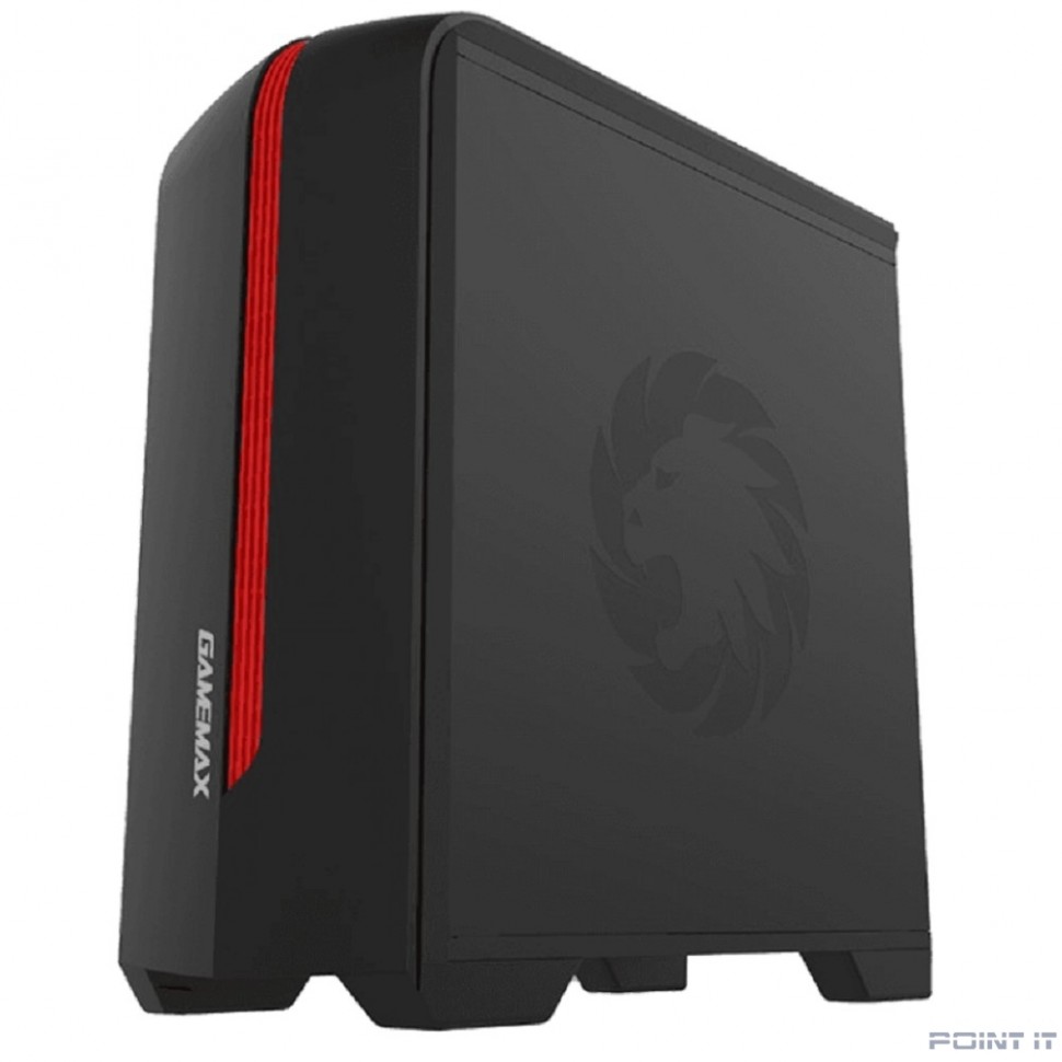 GameMax Корпус Centauri Black Red без БП (ATX,Черн.-кр,USB3.0, Зак.стекло, 1*120мм. RGB, пыл.фильтр)