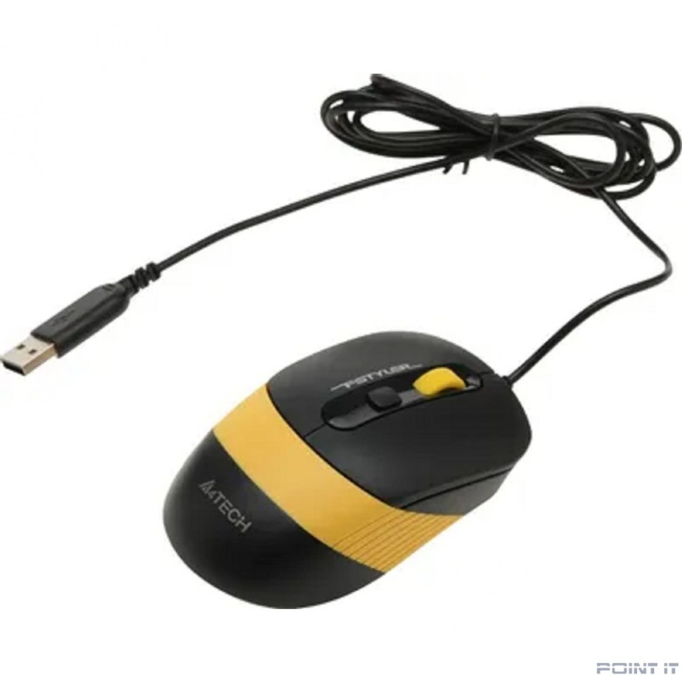 Клавиатура + мышь A4Tech Fstyler F1110 клав:черный/желтый мышь:черный/желтый USB Multimedia