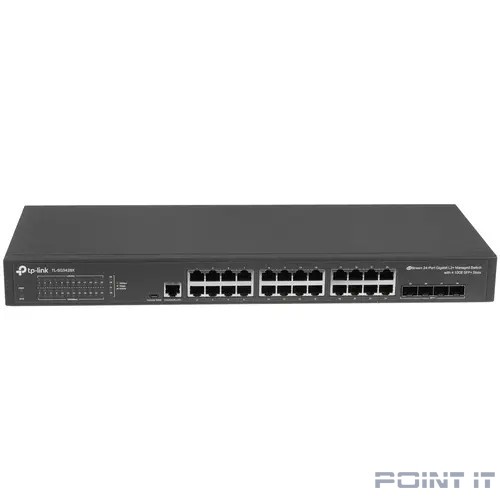 TP-Link SG3428X Управляемый коммутатор JetStream уровня 2+ с 24 гигабитными портами RJ45 и 4 портами SFP+
