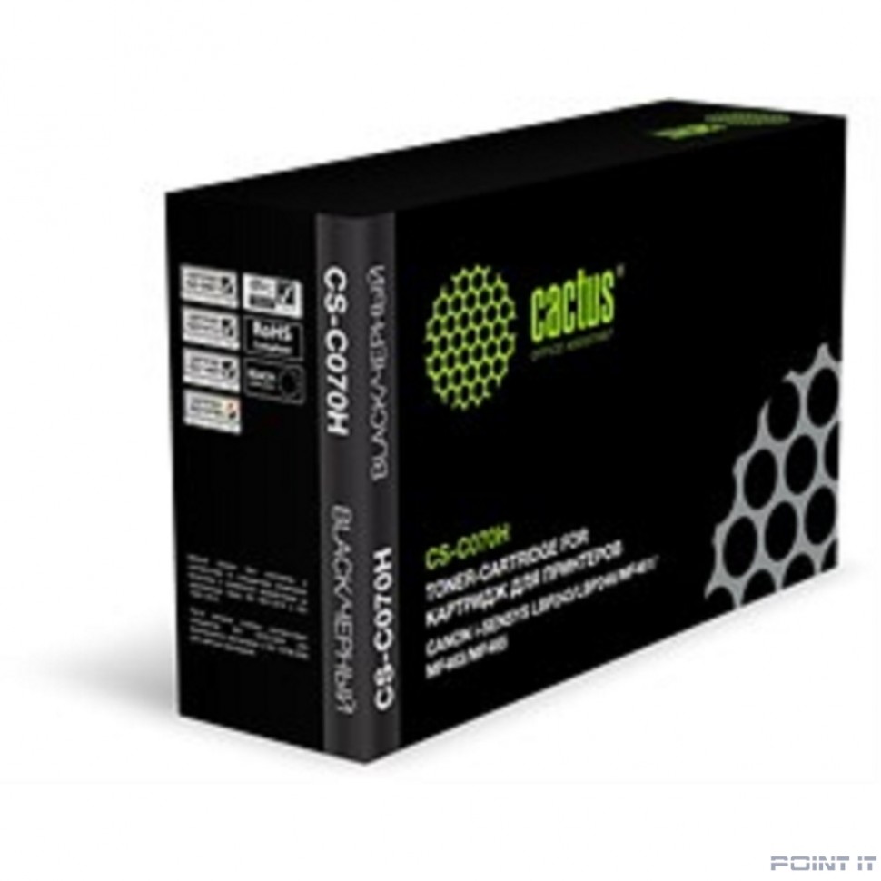 Картридж лазерный Cactus CS-C070H 070H черный (10200стр.) для Canon i-SENSYS LBP243/LBP246/MF461/MF463/MF465
