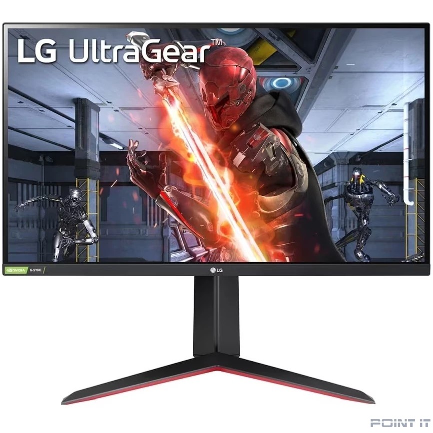 Монитор LCD LG 27" 27GN65R-B UltraGear черный и черный/красный {IPS 1920x1080 144Hz 1ms HDMI DisplayPort G-Sync HAS Pivot} [27gn65r-b.aruz]