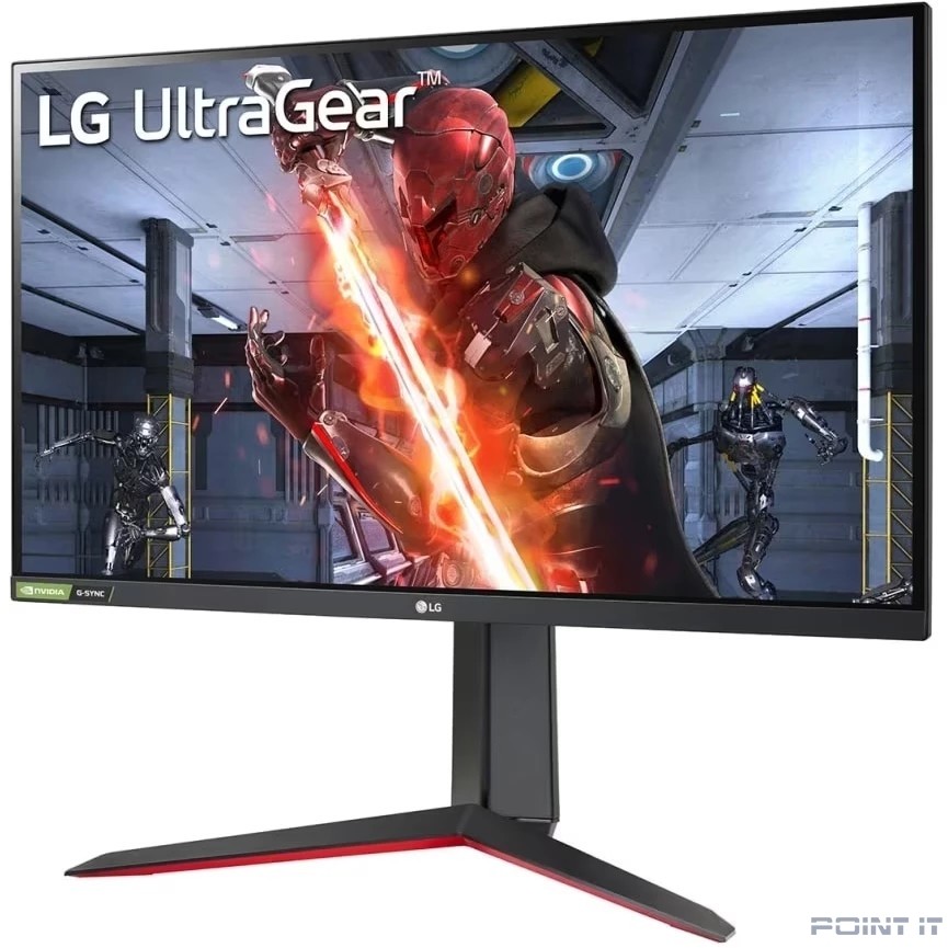 Монитор LCD LG 27" 27GN65R-B UltraGear черный и черный/красный {IPS 1920x1080 144Hz 1ms HDMI DisplayPort G-Sync HAS Pivot} [27gn65r-b.aruz]