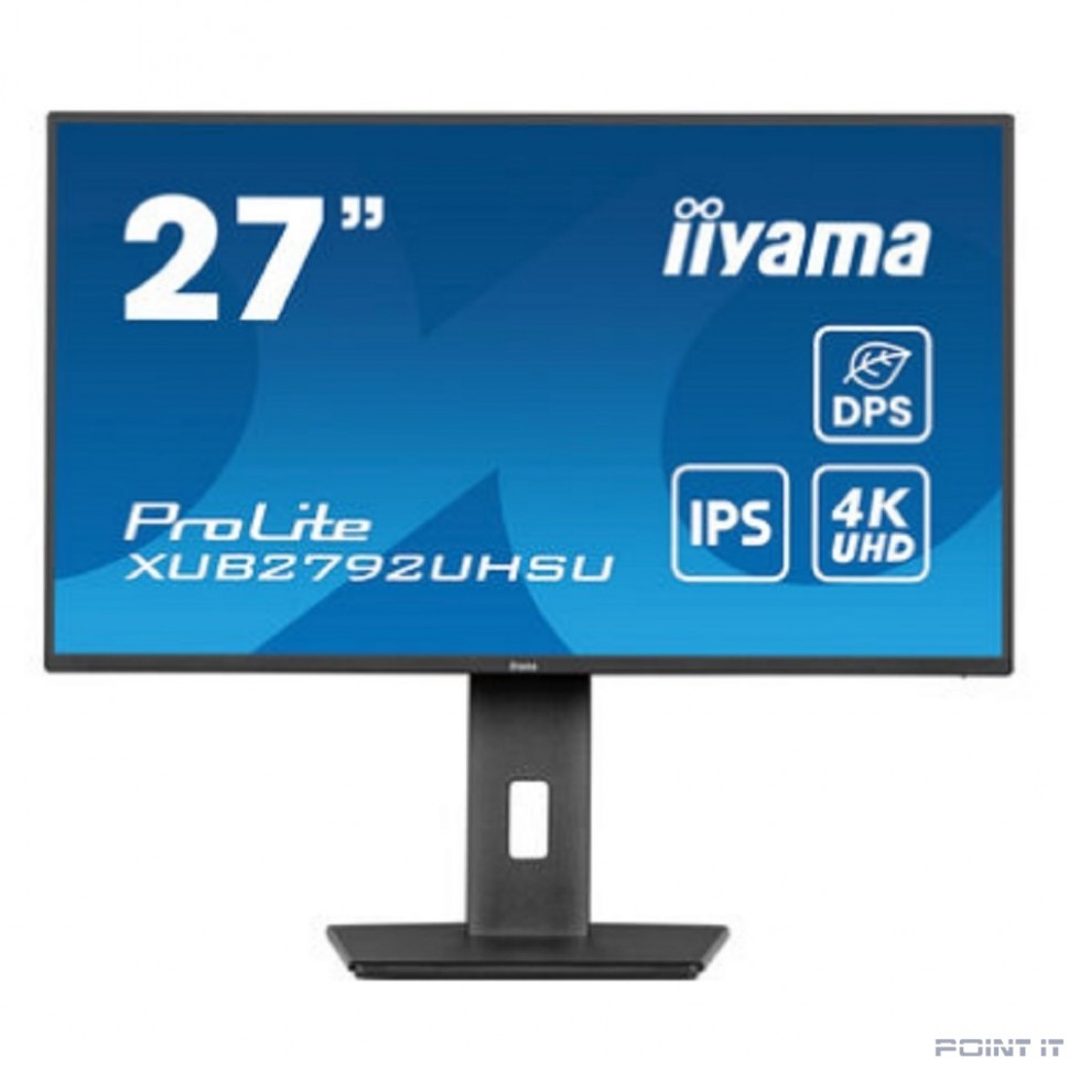 Монитор LCD IIYAMA 27" XUB2792UHSU-B6 {IPS 3840x2160 60hz 4ms 1300:1 350cd 178/178 DVI HDMI DisplayPort USB-C HAS Pivot}