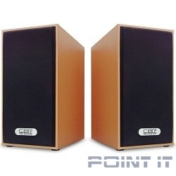 CBR CMS 635 Brown, Акустическая система 2.0, питание USB, 2х3 Вт (6 Вт RMS), материал корпуса MDF, 3.5 мм линейный стереовход, регул. громк., длина кабеля 1 м, цвет светло-коричневый