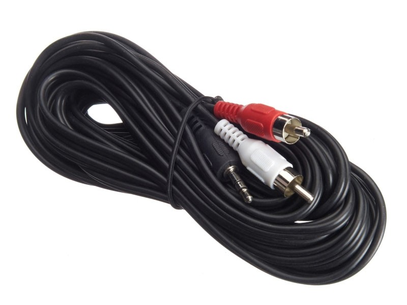Шнур аудио-видео: 2RCA-3,5 мм стерео ( длина 7 м, литой), NETKO Optima