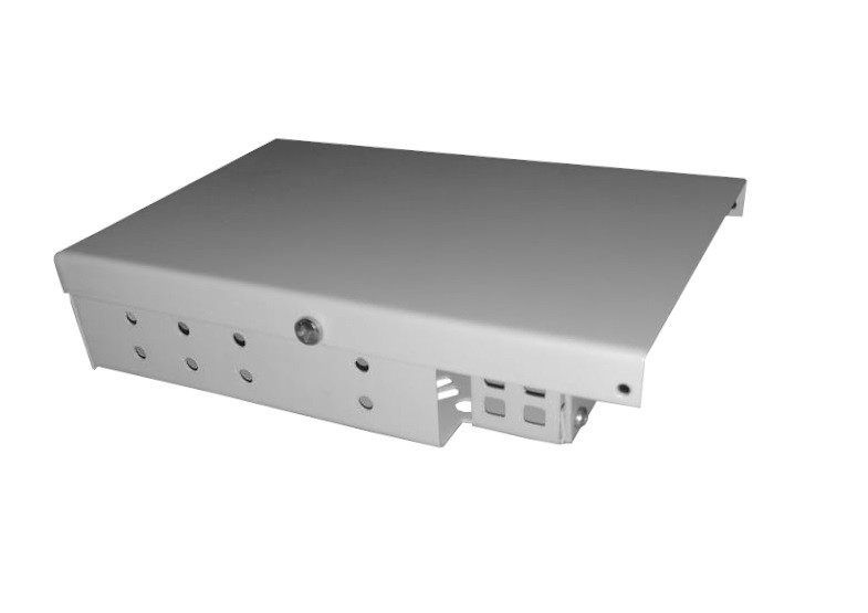 Коробка оптическая настенная 8 SC портов Simplex, ложемент для КДЗС, металлическая, (180*120*40мм Г*Ш*В)