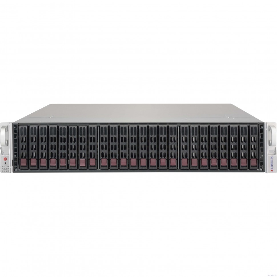 SuperMicro CSE-216BE1C-R609JBOD 2U Storage JBOD Chassis with capacity 24 x 2.5&quot; hot-swappable HDDs bays, Single Expander Backplane Boards support SAS3/2 or SATA3 HDDs with 12Gb/s throughput,