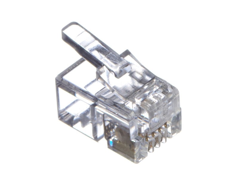 Коннектор RJ9 (4p4c), для телефонных трубок (нож с 2-мя зубцами), 100шт., NETKO Optima