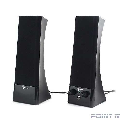 Gembird SPK-500, черный, 6 Вт, рег. громкости, разъём для наушников,питание 220