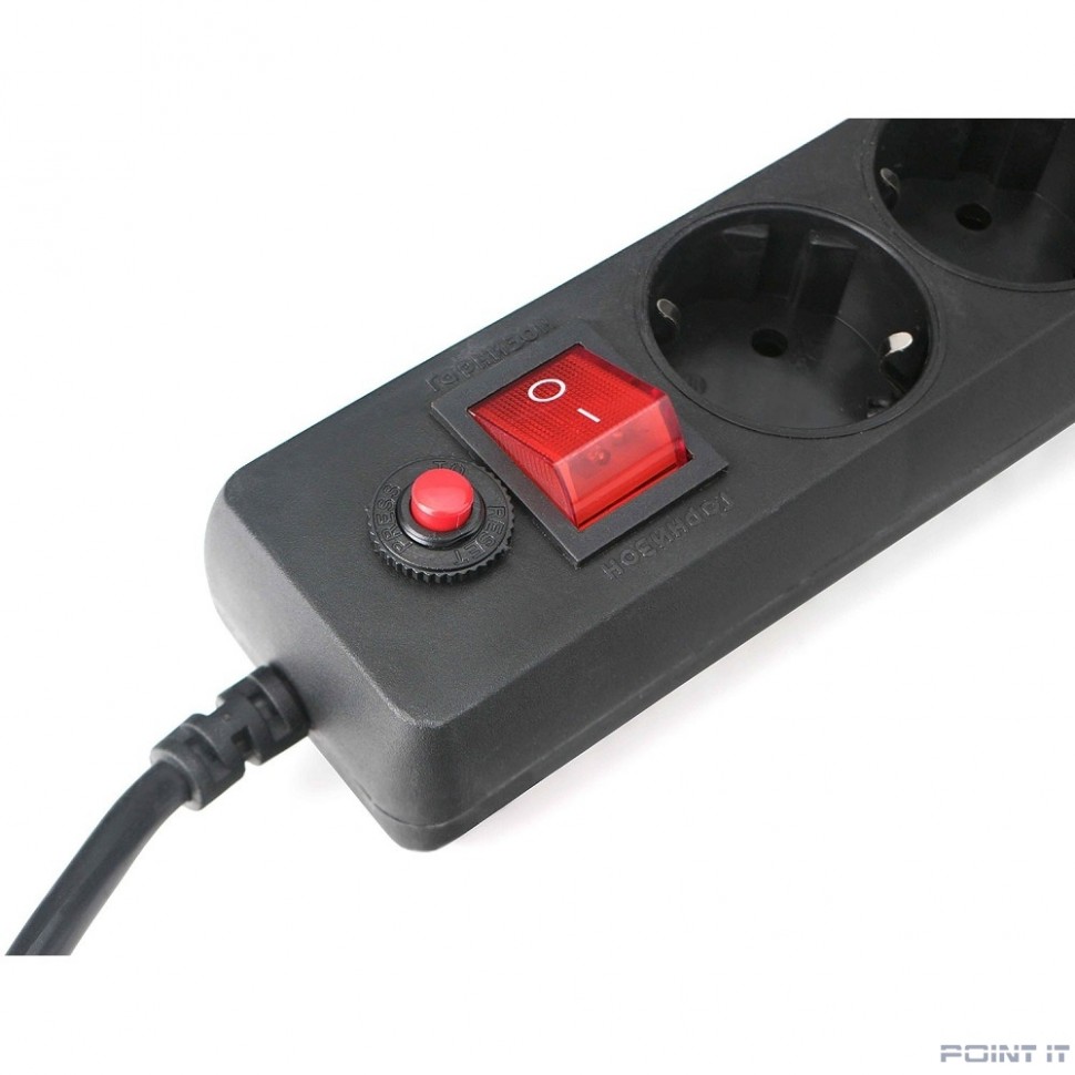 Гарнизон Сетевой фильтр EHLB-1 10А 1.8м 5 розеток чёрный (21217)