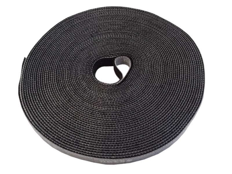 Лента-липучка многоразовая 10мм*10м, с насечками для отрыва (каждые 2 см), черная NETKO Optima