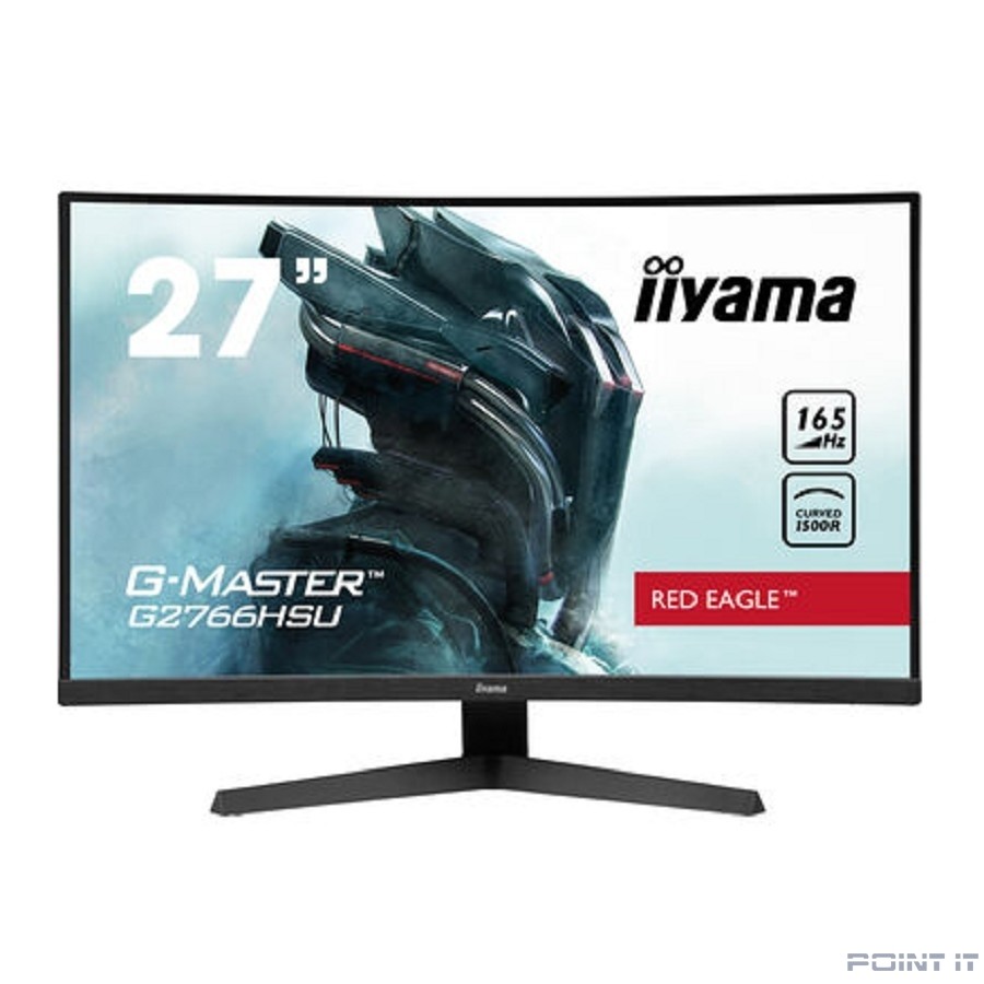 Монитор LCD IIYAMA 27" G2766HSU-B1 {VA 1920x1080 165Hz 1ms 178/178 250cd 3000:1 8bit 2xHDMI2.0 2xDisplayPort1.4 2xUSB2.0 AMDFreeSync 2x2W VESA}