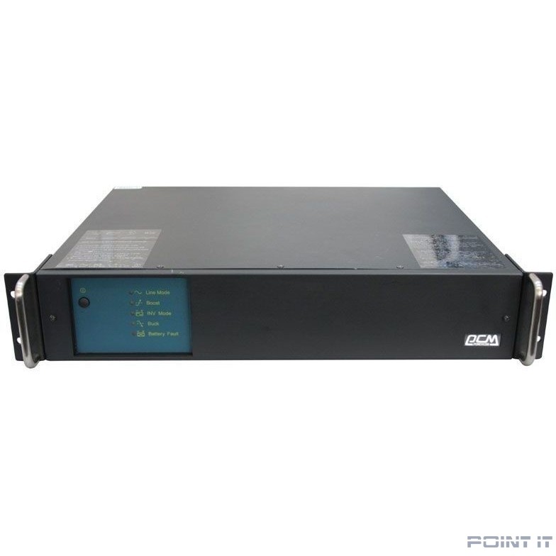 UPS PowerCom King Pro RM KIN-1200AP LCD (2U) {Line-Interactive, 1200VA/960W, Rack, IEC, Serial+USB, SmartSlot, RS-232}