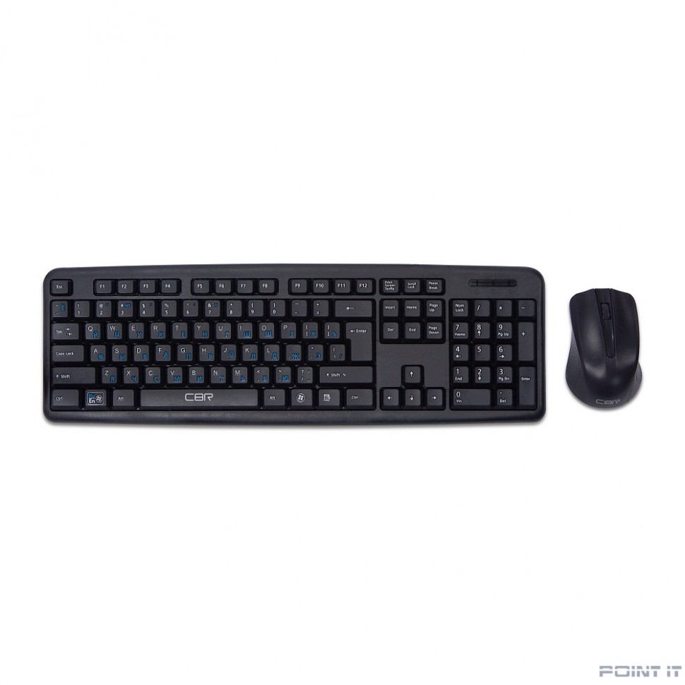 CBR KB SET 710, Комплект (клавиатура + мышь) проводной, USB, длина кабеля 1,8 м; клавиатура: полноразмерная, 104 клавиши; мышь: оптическая, 1000 dpi, 3 кнопки и колесо прокрутки