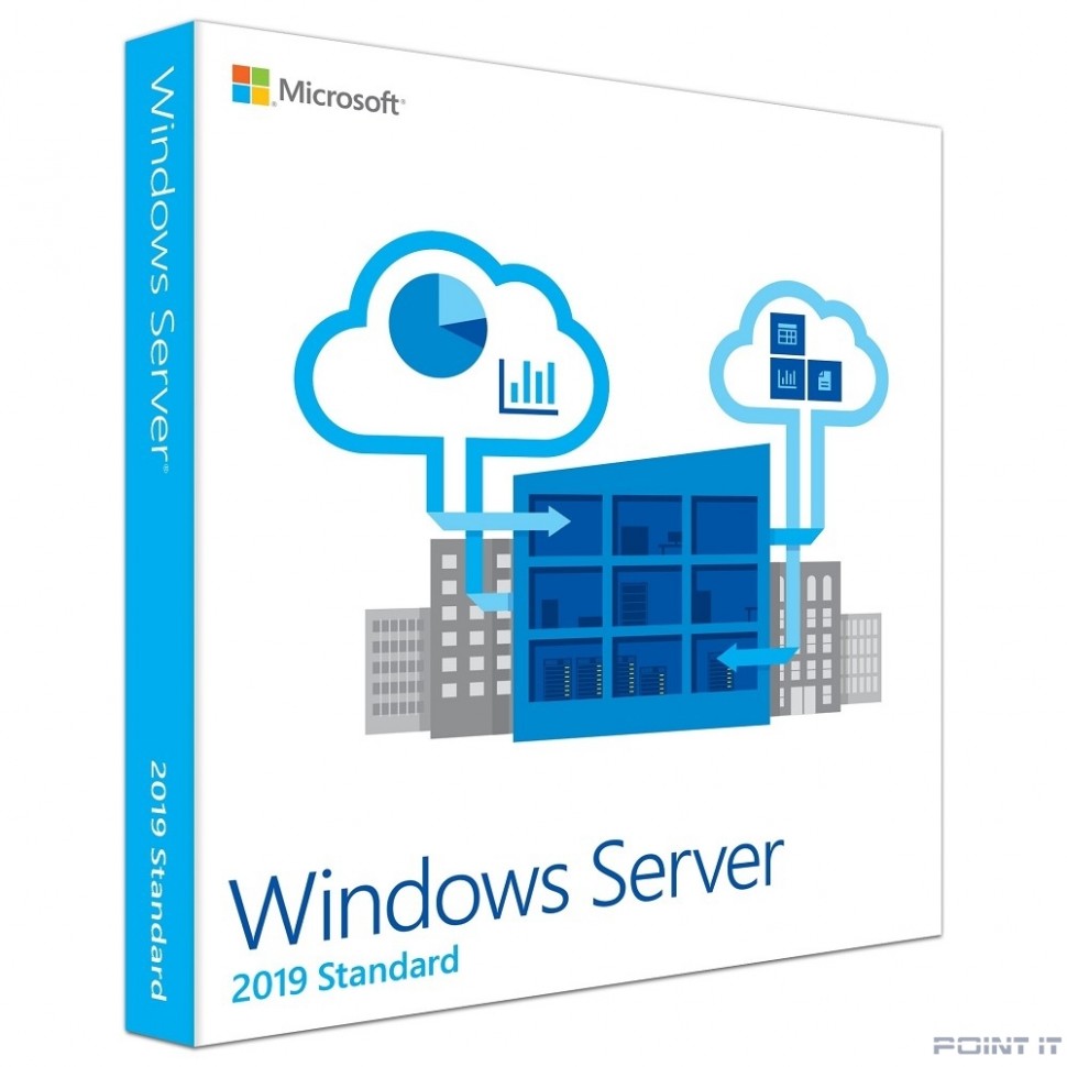 P73-07680 Microsoft Windows Server Standard 2019 English 64-bit Russia Only DVD 5 Clt 16 Core License