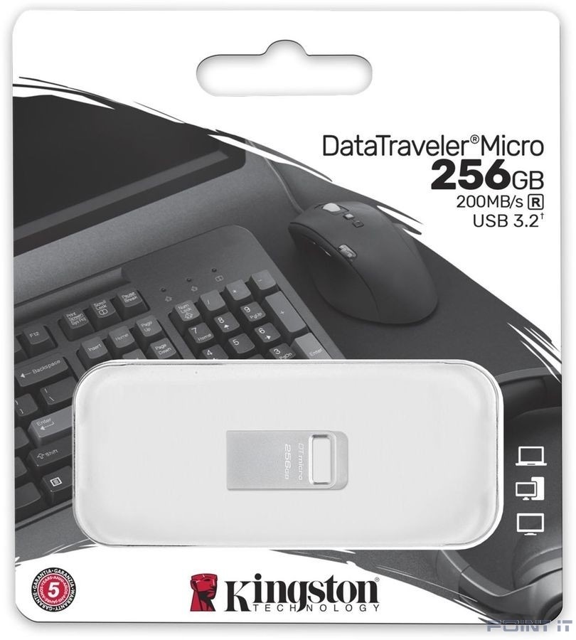 Kingston USB Drive 256GB DataTraveler Micro, USB3.0 Metal [DTMC3G2/256GB]