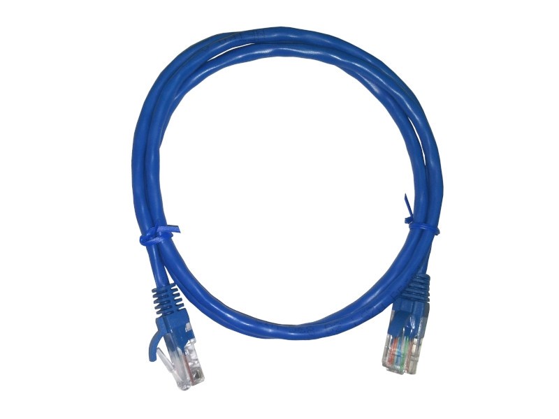 Патч-корд UTP4 cat 5e, 1,0м, ВС, LSZH, синий, литой коннектор NETKO Optima
