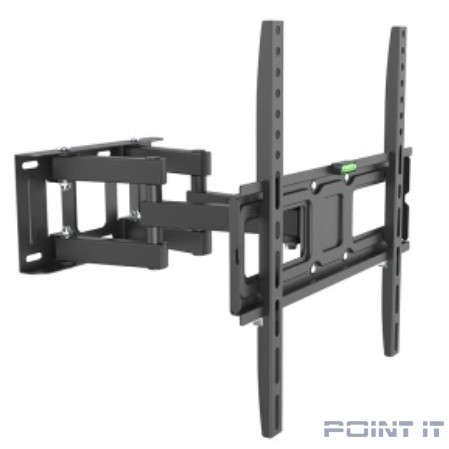 REXANT Кронштейн для телевизора 32"-55" дюймов, наклонно-поворотный, двойное колено серия HOME серия HOME чёрный {32"-55" Максимальная нагрузка: 35 кг VESA: 75х75, 100х100, 200х200, 300х300, 400х400