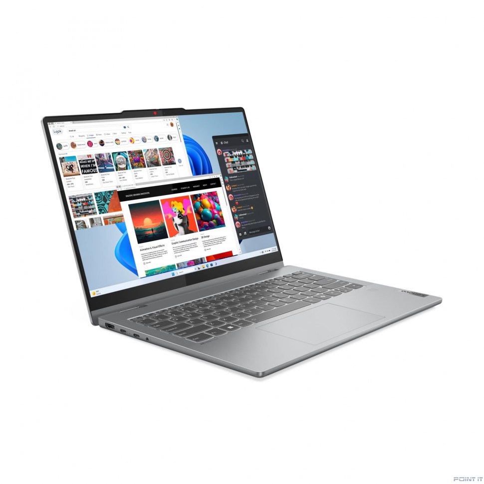 Ноутбук Lenovo IdeaPad 5 2-in-1 14IRH9 [83KX0041PS] (КЛАВ.РУС.ГРАВ.) Luna Grey 14" {WUXGA (1920x1200) OLED 400nits Touch i7-13620H/16Gb/512Gb SSD/DOS/+Pen}