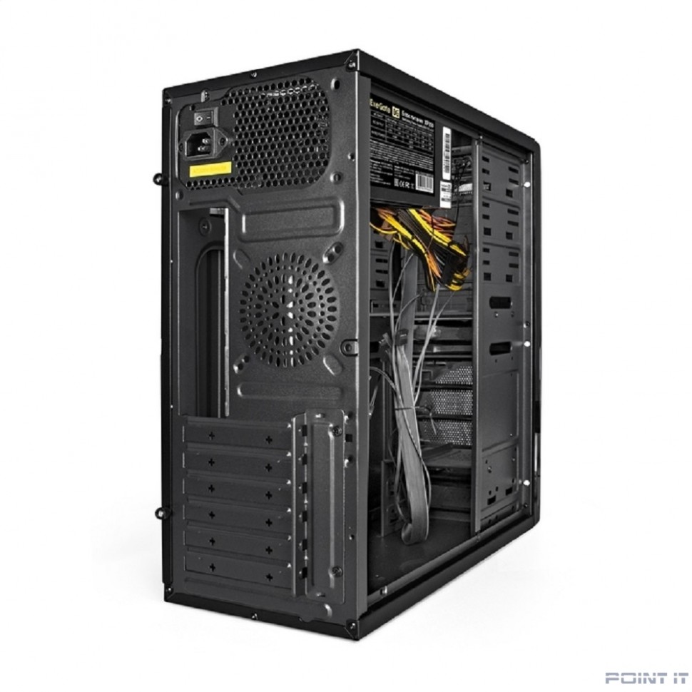 Exegate EX278395RUS Корпус Miditower Exegate XP-329S Black, ATX, <XP350, Black,120mm>, 2*USB, Audio