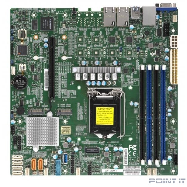 Supermicro MBD-X11SCM-F-(B) OEM {Single socket H4, Dual GbE LAN with Intel i210-AT, 8 SATA3 (6Gbps) via C236; RAID 0, 1, 5, 10}