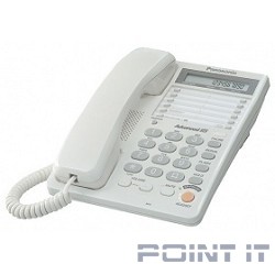 Panasonic KX-TS2365RUW (белый) {16-зн ЖКД, однокноп.набор 20 ном., автодозвон, спикерфон }