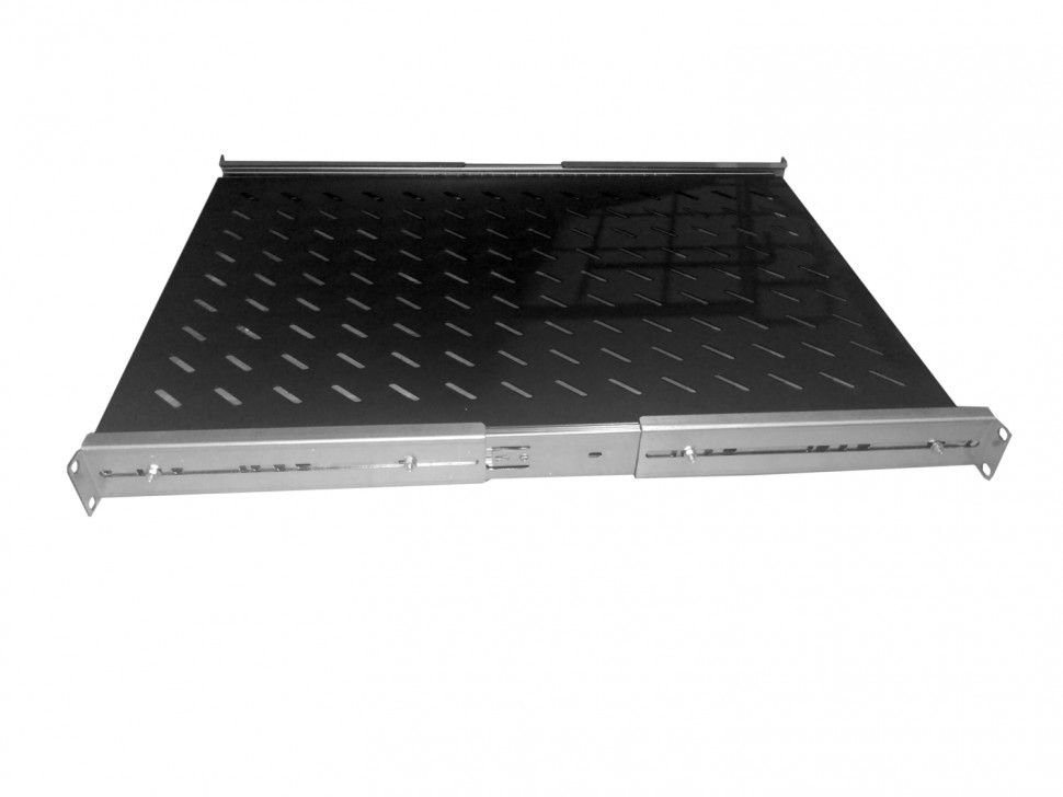 Полка выдвижная 1U для шкафа глубиной 800 (482х600), черная