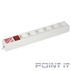 PowerCube Фильтр-удлинитель (SPG(5+1)-B-15), 6 розеток, 5м. 10А/ 2,2кВт, серый