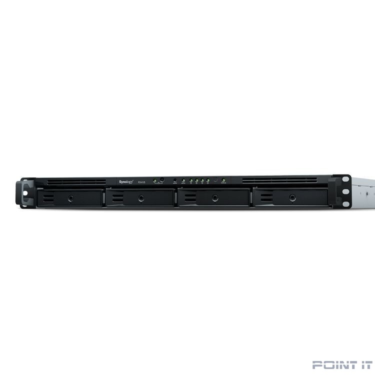 Synology RX418 Модуль расширения Expansion Unit (Rack 1U) for RS818+, RS818RP+, RS816, RS815+, RS815RP+, RS815 up to 4hot plug HDDs SATA(3,5" or 2,5")/1xPS incl eSATA Cbl