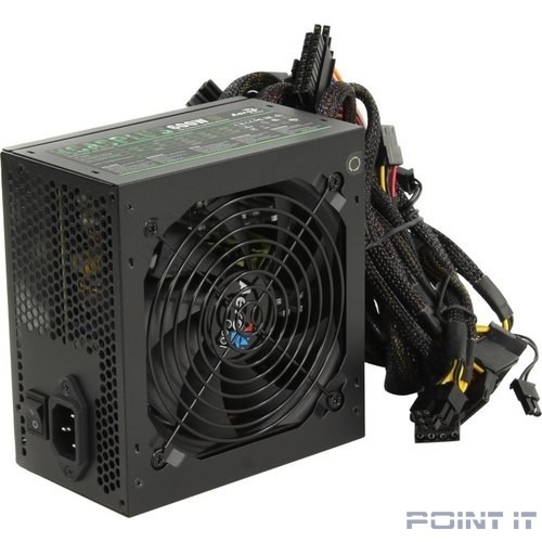 Блок питания Aerocool KCAS 600W PLUS (ATX 2.4, 600W, Active PFC, 120mm fan, 80 PLUS BRONZE) Box