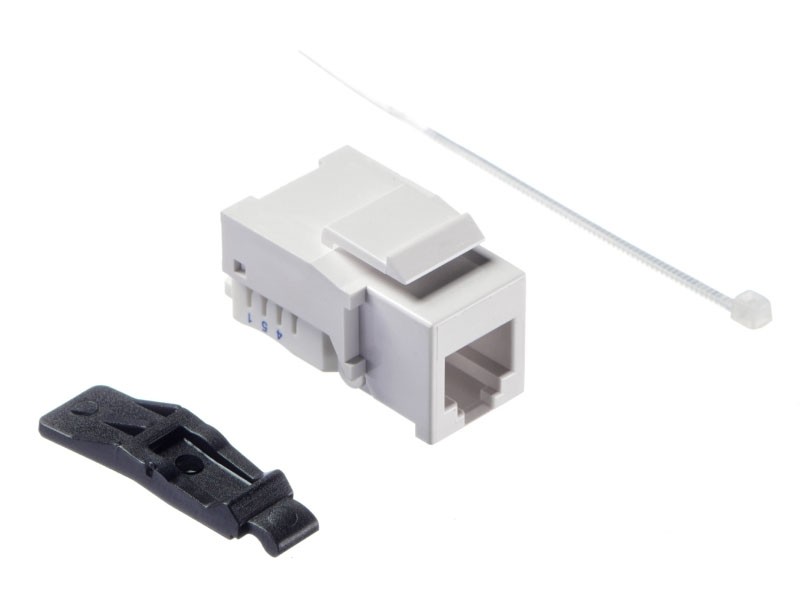 Модуль Keystone неэкранированный, RJ11 (6p4c), без инструмента, KE, белый, Netko РАСПРОДАЖА