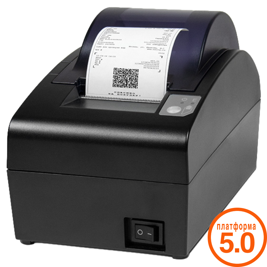 АТОЛ 55Ф. Черный. ФН 1.1М. USB. RS-232. Ethernet. (5.0)